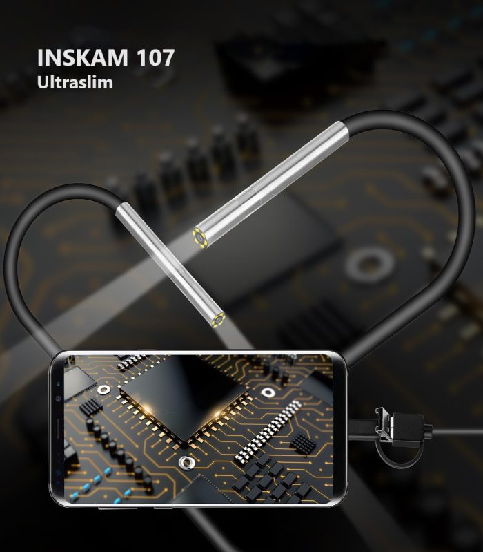INSKAM 107 USB endoscope Borescope 3.9mm ip67 waterproof industrial PC MacOS Android 720P HARD 7 - endoscope.bg